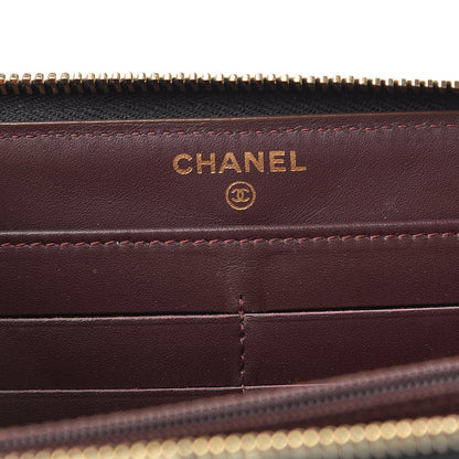 Chanel Caviar Quilted Large Gusset Zip Around Wallet Black 6 of 12