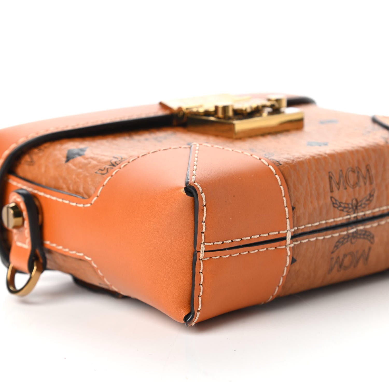 MCM Visetos Soft Berlin Convertible Belt Bag Cognac 7 of 10