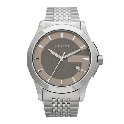 Gucci Stainless Steel 38mm G-Timeless Quartz Watch Brown 1 of 5
