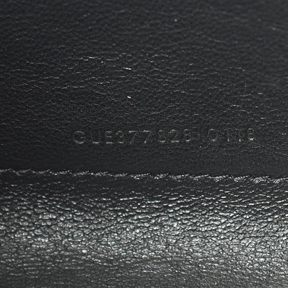 Saint Laurent Grain De Poudre Matelasse Chevron Monogram Chain Wallet Black 6 of 10