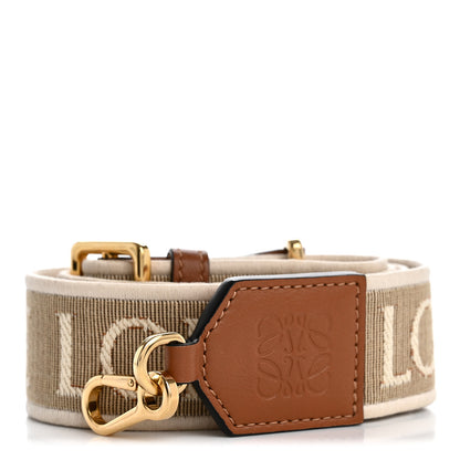 Loewe Calfskin Jacquard Anagram Strap Natural Tan 1 of 3