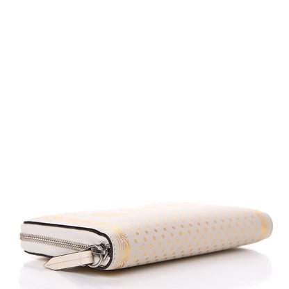 Gucci X SEGA Calfskin GUCCY Stars Zip Around Wallet Mystic White Gold 4 of 8