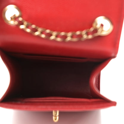 Chanel Caviar Quilted Classic Phone Holder Red 5 of 16