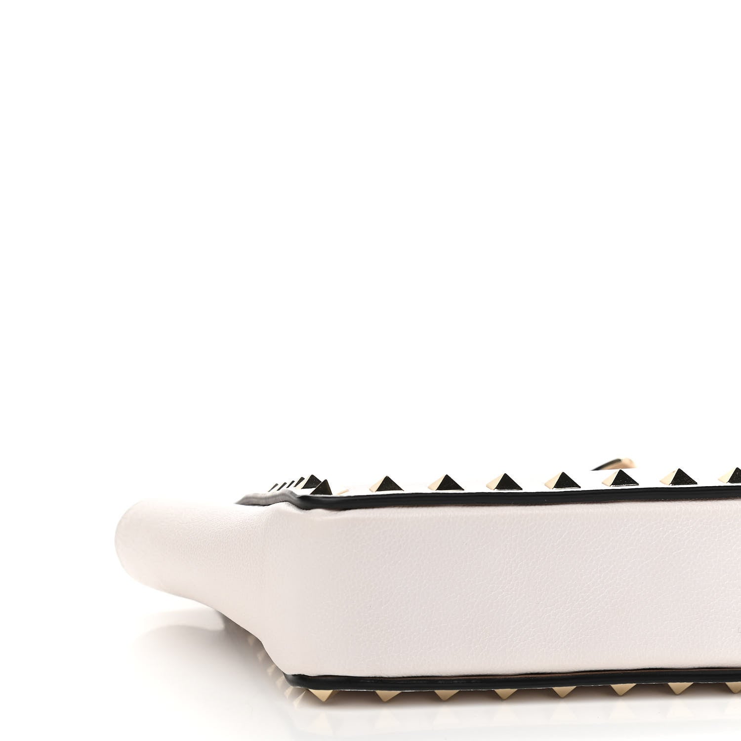 Valentino Garavani Vitello Rockstud Chain Clutch White 8 of 9