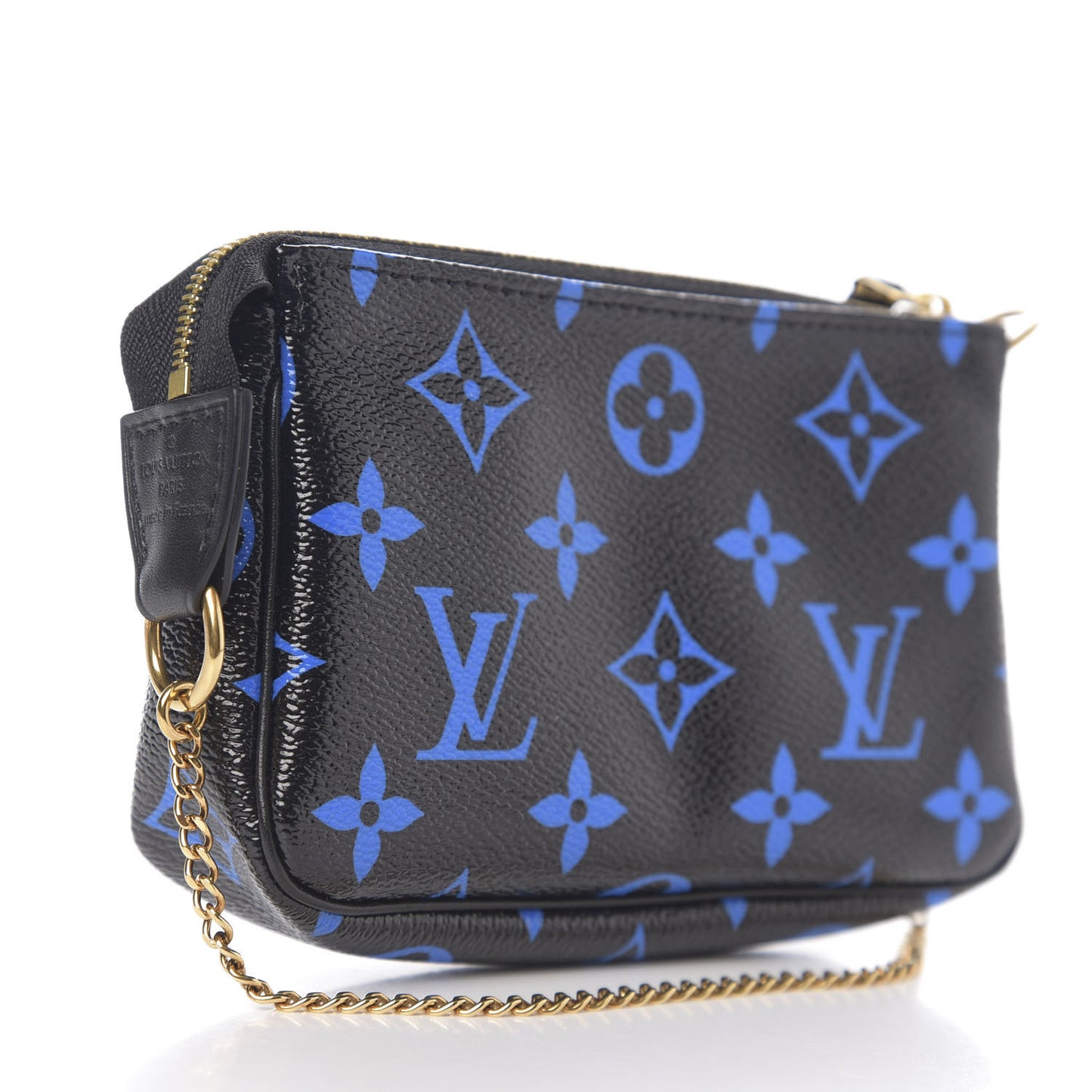 Colored Monogram Mini Pochette Accessories Blue Black