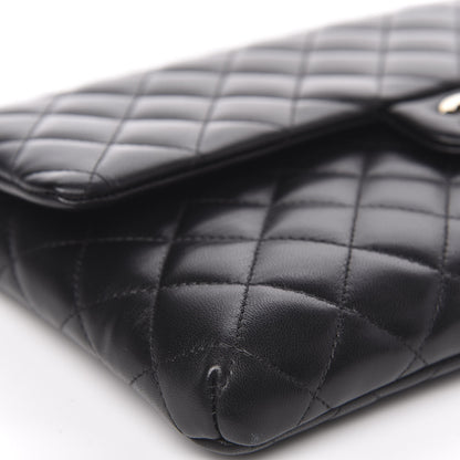 Chanel Lambskin Quilted Flap Clutch Black 8 of 10