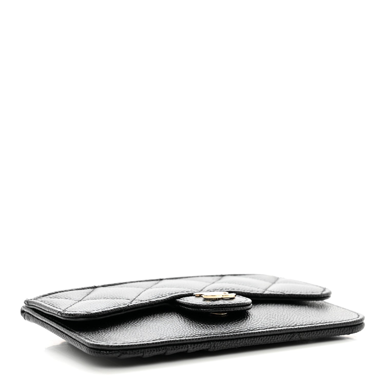 Chanel Caviar Quilted Flap Zip Card Holder Black 4 of 8