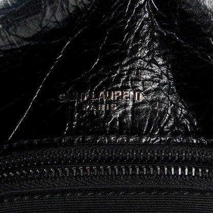 Saint Laurent Crinkled Calfskin Matelasse Monogram Medium Niki Chain Satchel Black 7 of 11