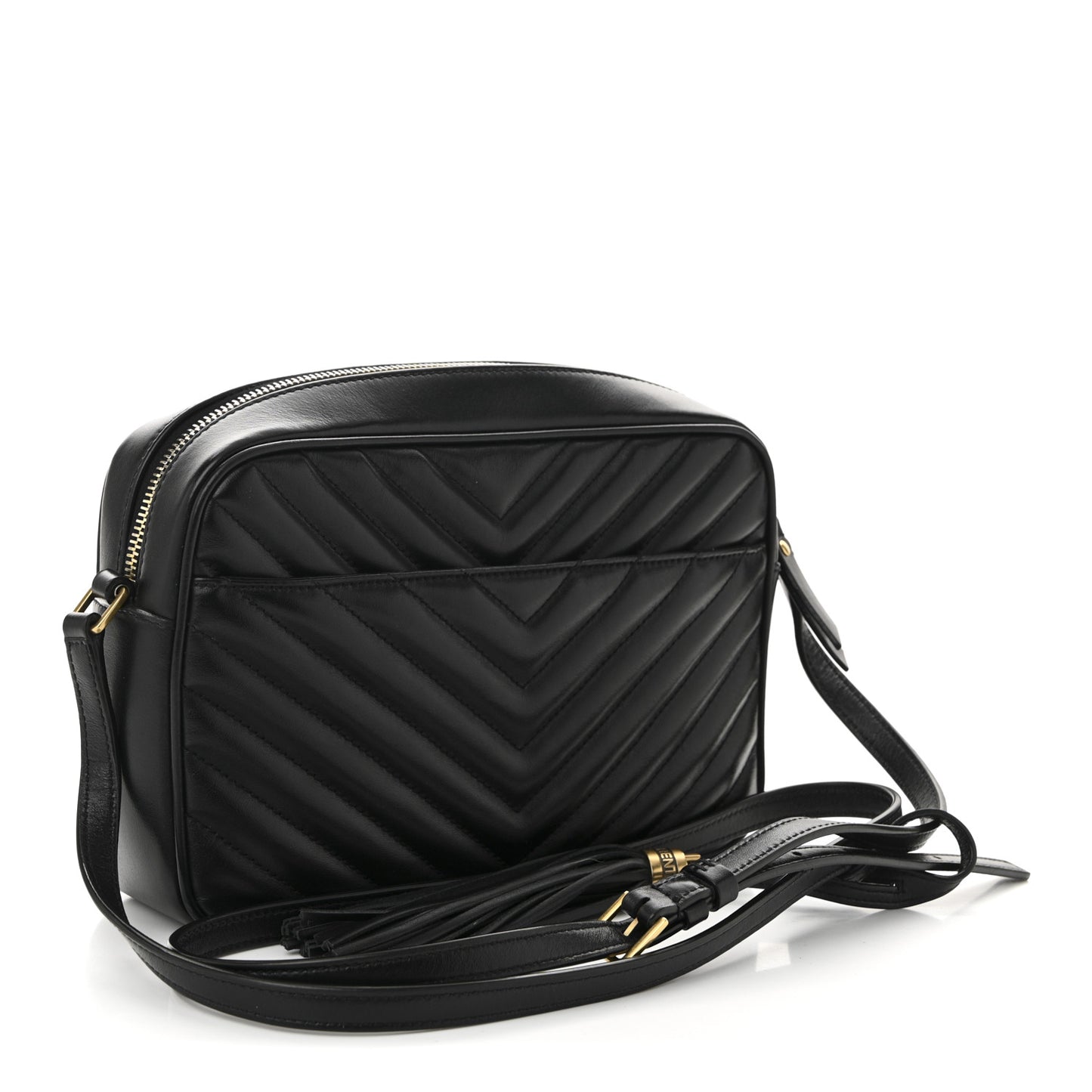 Calfskin Matelasse Monogram Lou Camera Bag Black