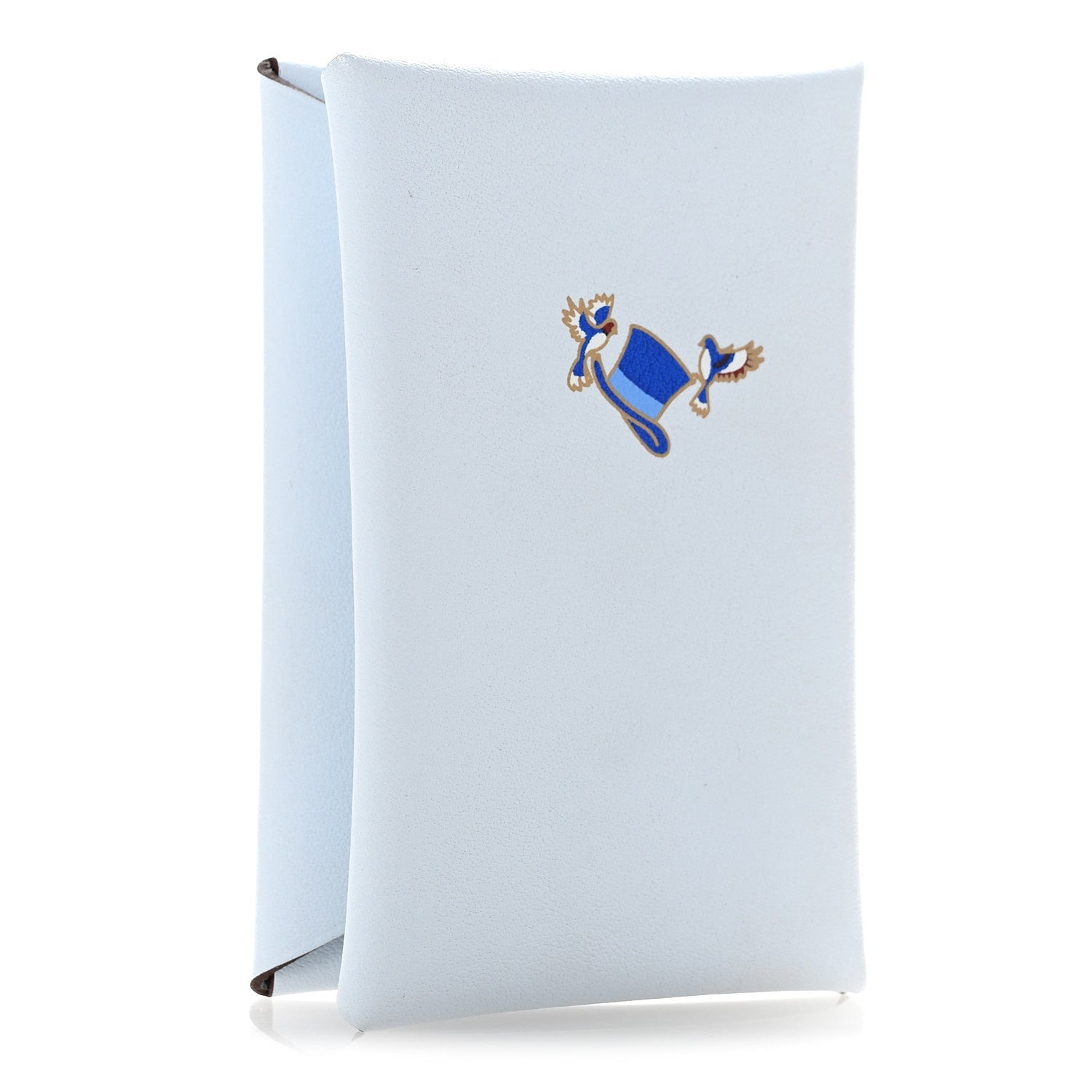 Hermes Swift Printed Cowboy Calvi Card Case Bleu Brume 3 of 8