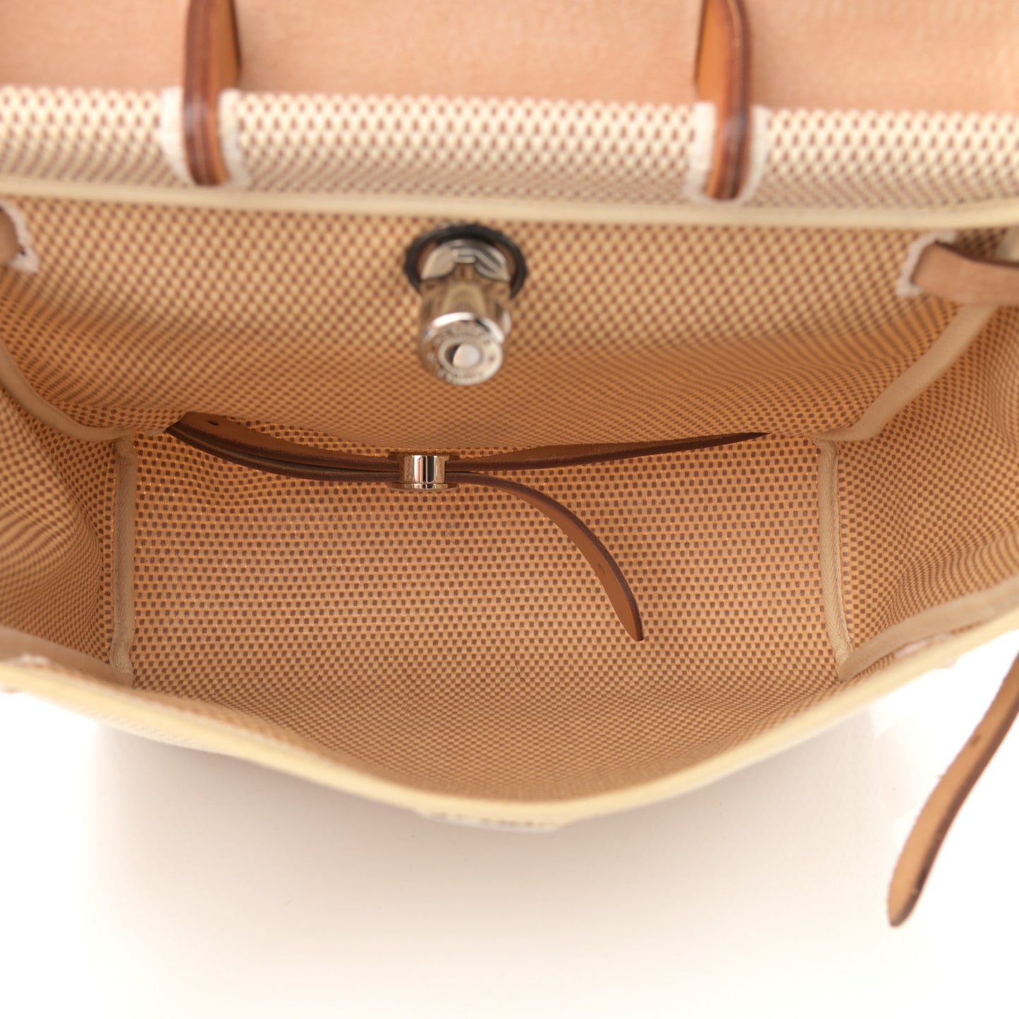 Toile Vache Calfskin Herbag 30 PM Backpack Natural