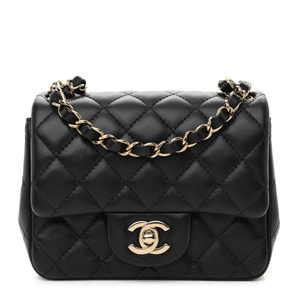 Chanel Lambskin Quilted Mini Square Flap Black 1 of 10