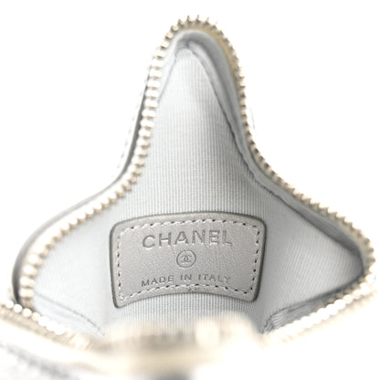 Chanel Metallic Lambskin Walk Of Fame Star Clip On Coin Purse Silver 6 of 7