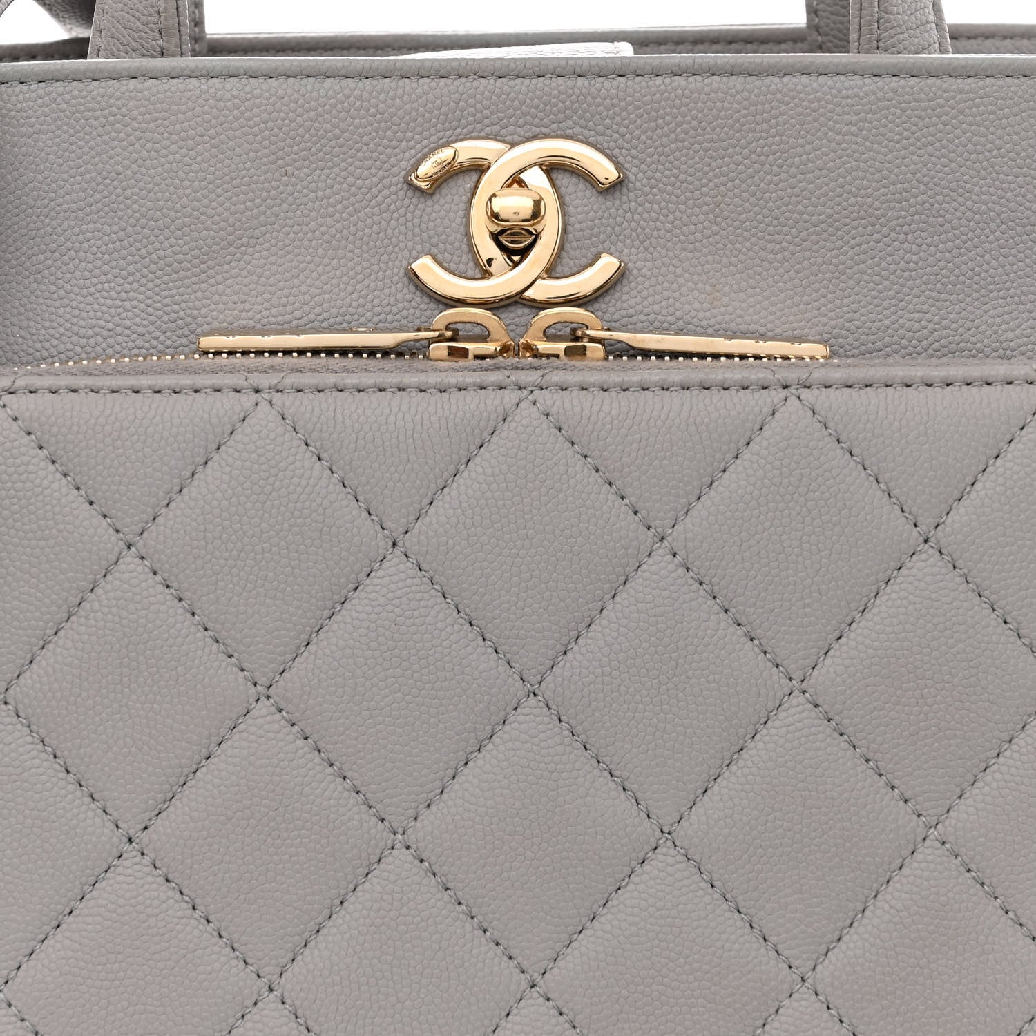 Chanel Caviar Quilted Small Business Affinity Shopping Bag Grey 9 of 13