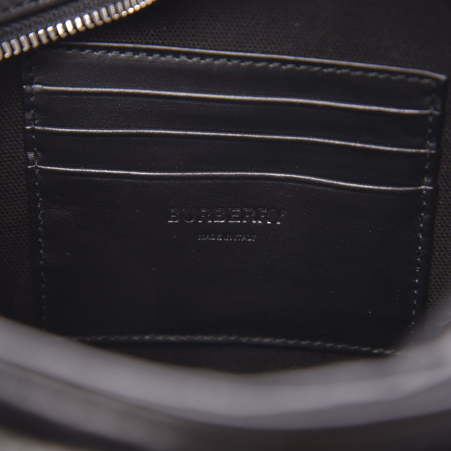 Burberry Calfskin Embossed Monogram Small Camera Bag Black 6 of 9