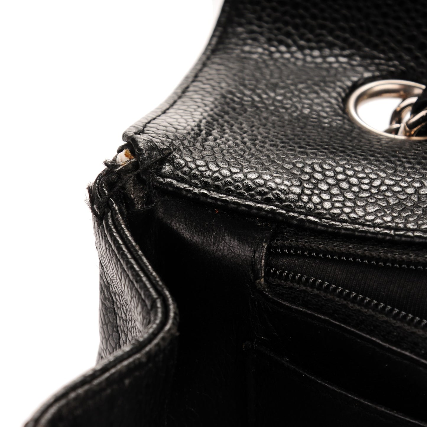 Caviar Quilted Jumbo Single Flap Black