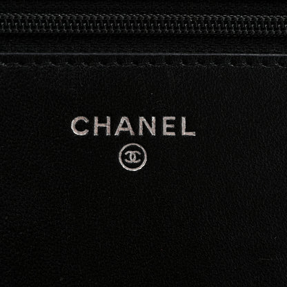 Chanel Velvet Mirror Embellished Boy Wallet On Chain WOC Argent 6 of 15