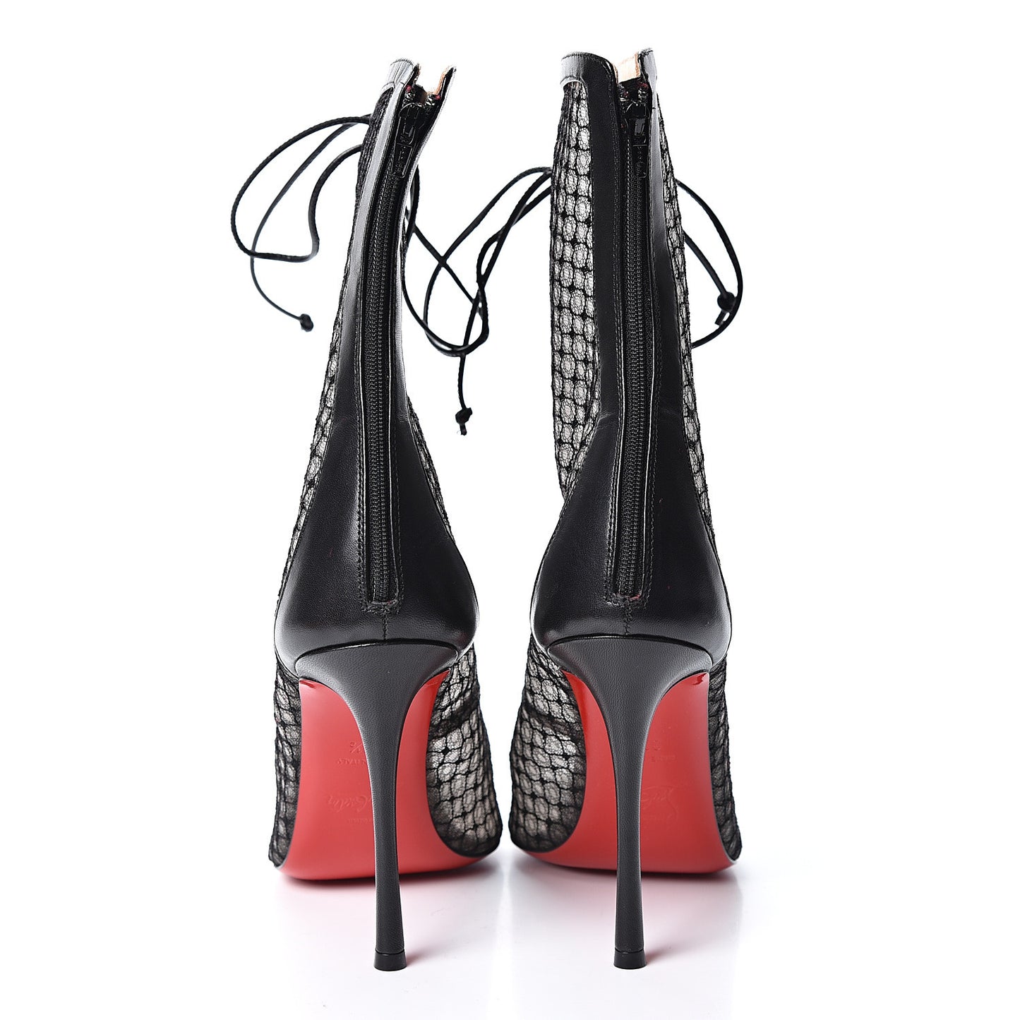 Nappa Fishnet Lace Hotero 100 Ankle Boots 37.5 Black