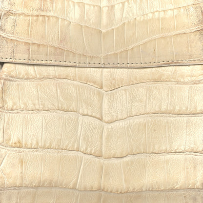Nancy Gonzalez Crocodile Foldover Clutch Beige 8 of 12