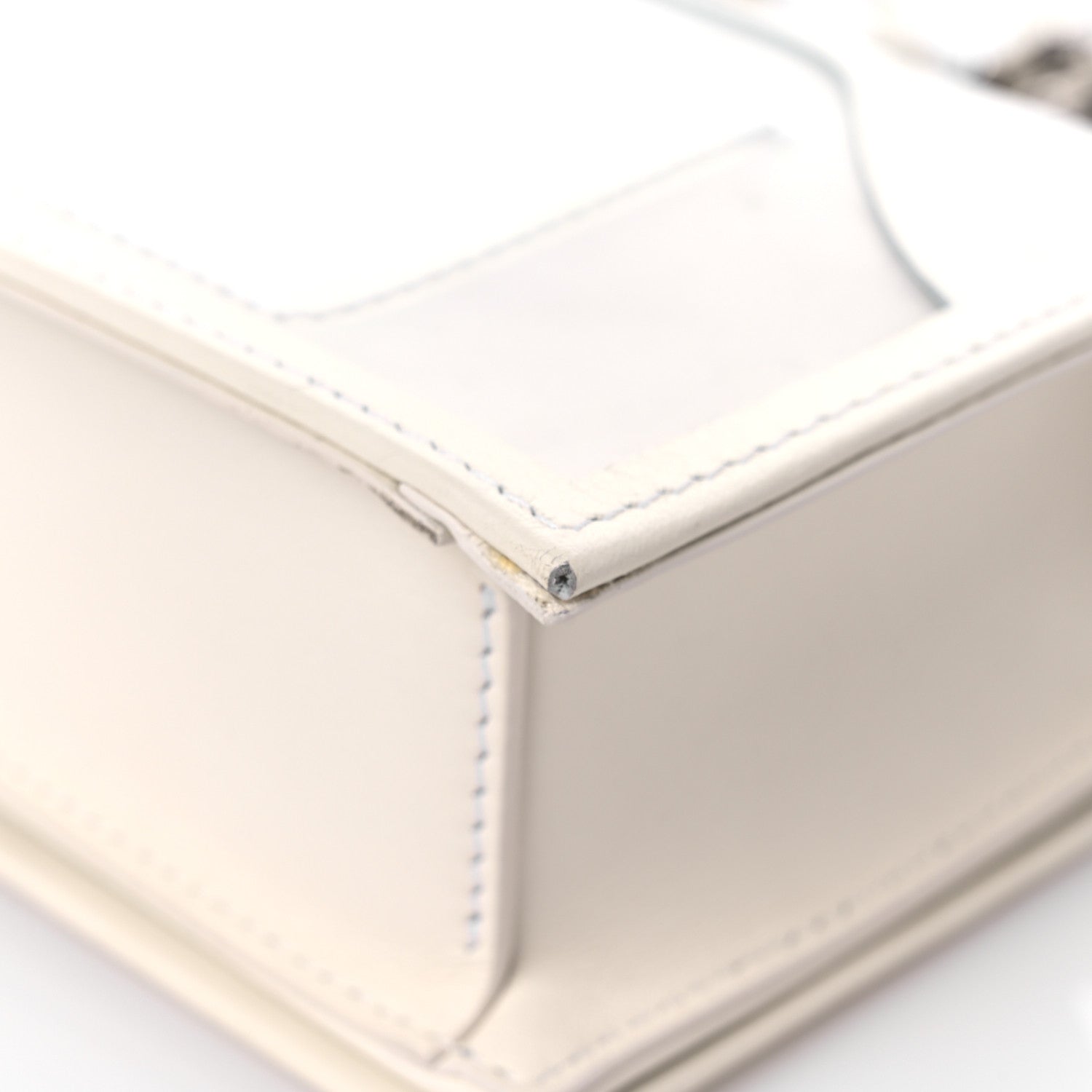 Alexander McQueen Calfskin Polyurethane Mini Jeweled Knuckle Satchel Clear White 9 of 18