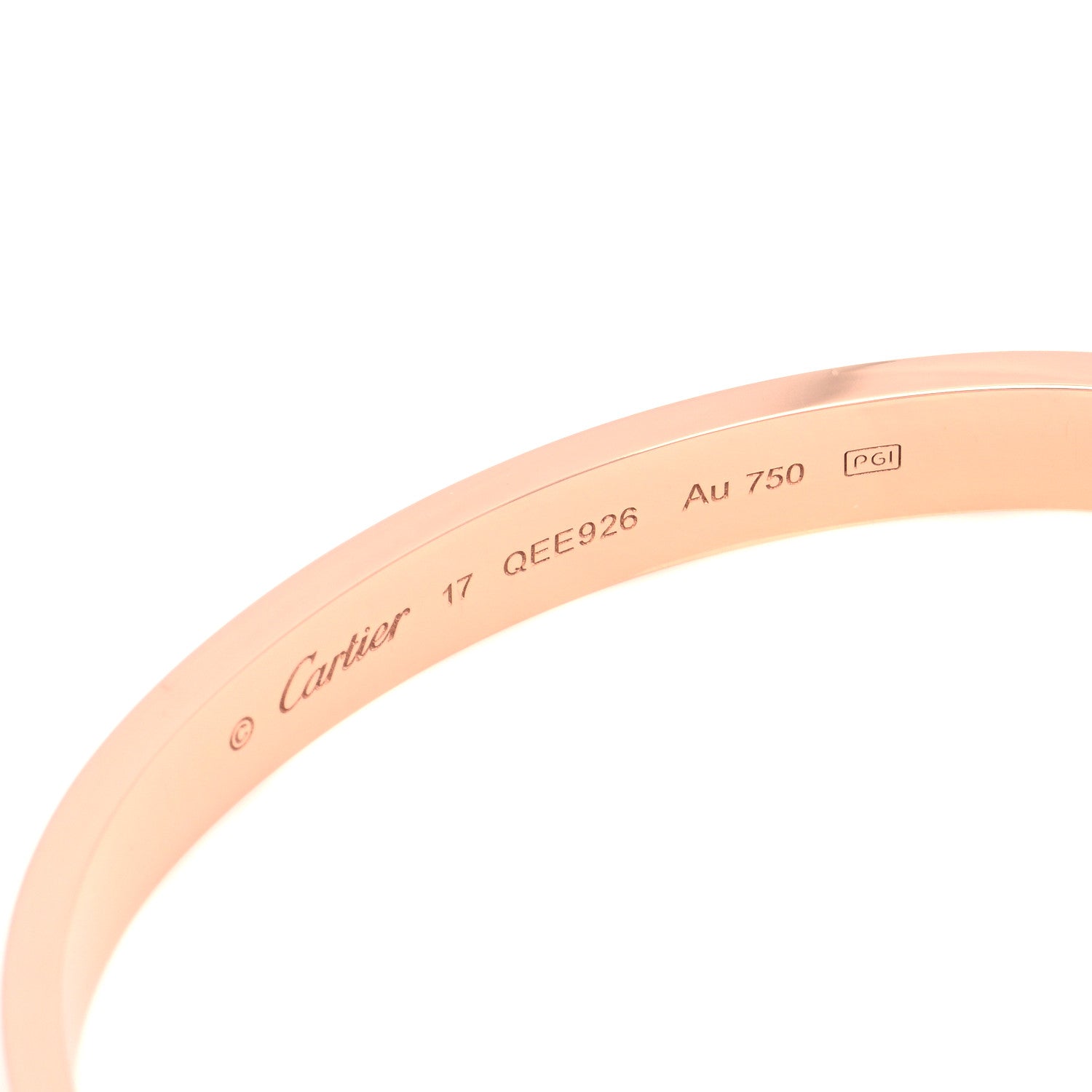 Cartier 18K Pink Gold LOVE Bracelet 17 3 of 5