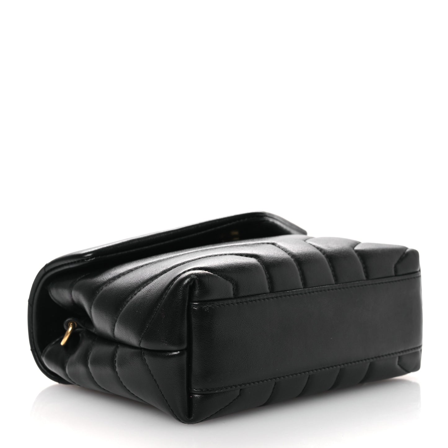 Calfskin Y Quilted Monogram Toy Loulou Crossbody Bag Black