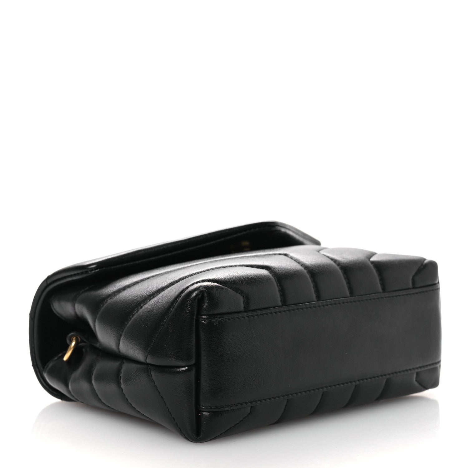 Saint Laurent Calfskin Y Quilted Monogram Toy Loulou Crossbody Bag Black 4 of 15