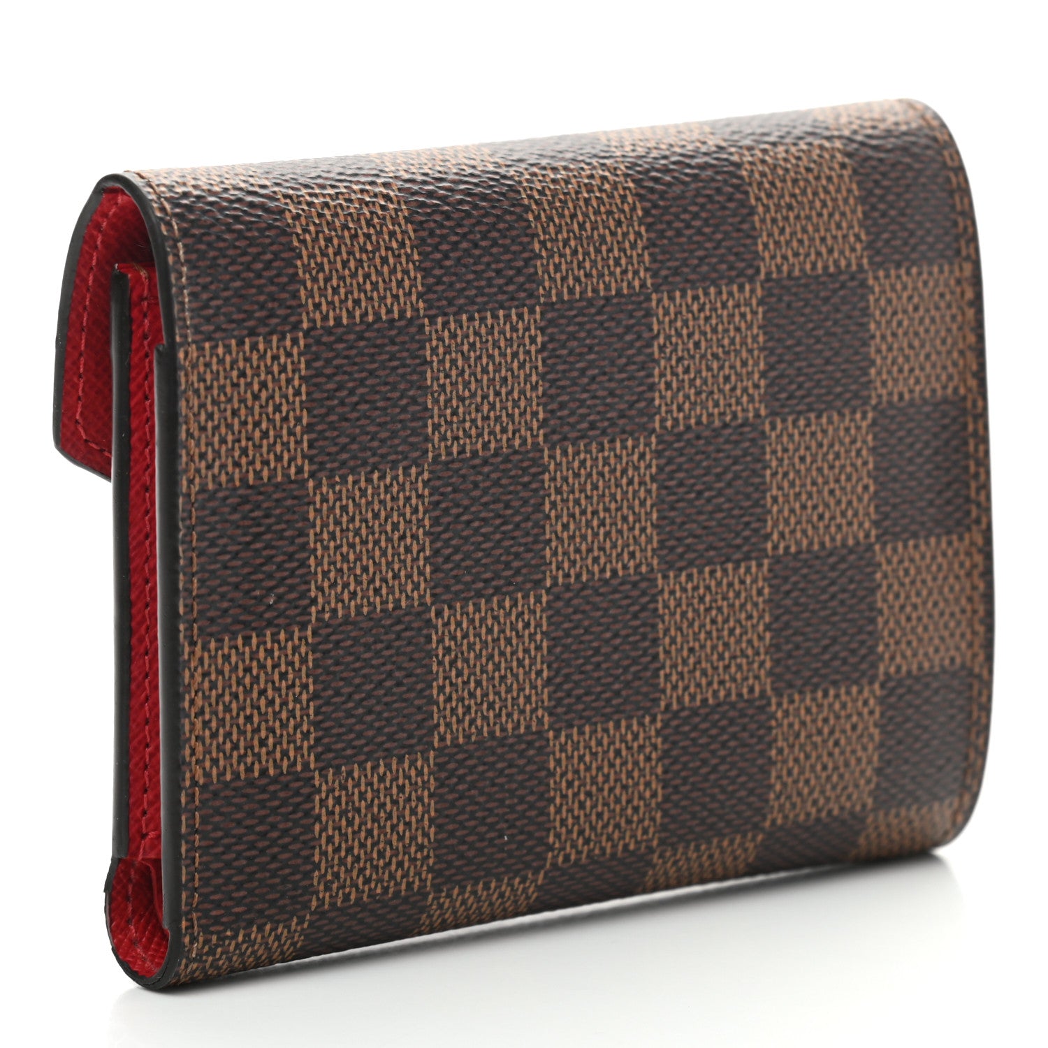 Louis Vuitton Damier Ebene Victorine Wallet Red 3 of 7
