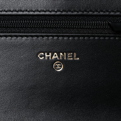 Chanel Shiny Caviar Quilted Pick Me Up Wallet On Chain WOC Black 6 of 14