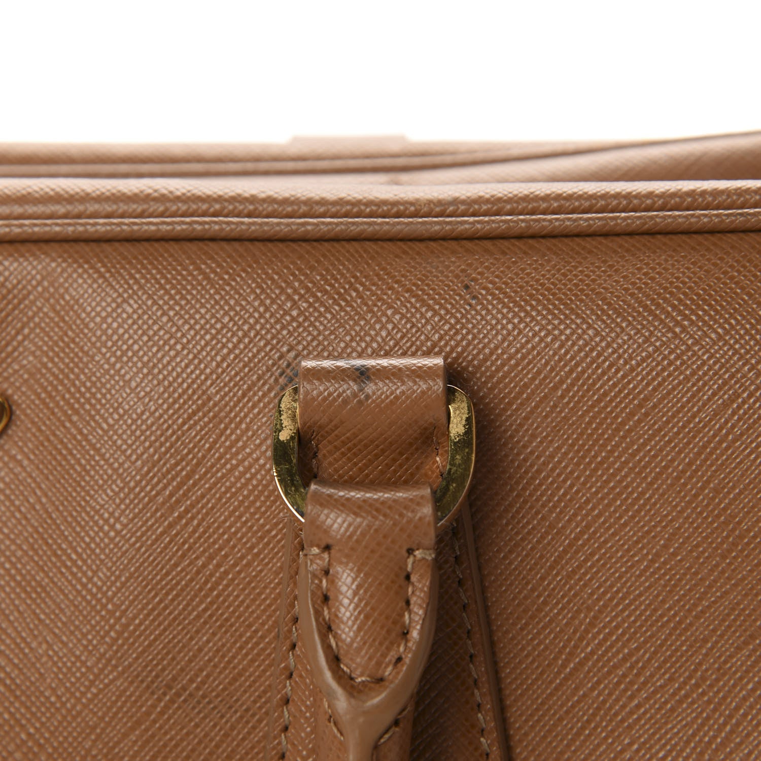 Prada Saffiano Bauletto Caramel 14 of 20