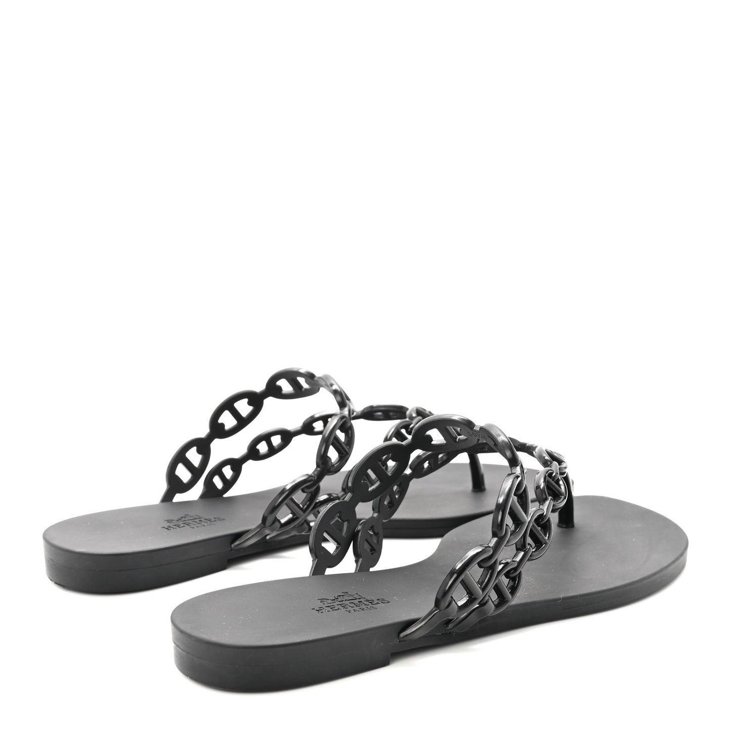 Rubber Chaine d'Ancre Island Sandals 38 Black