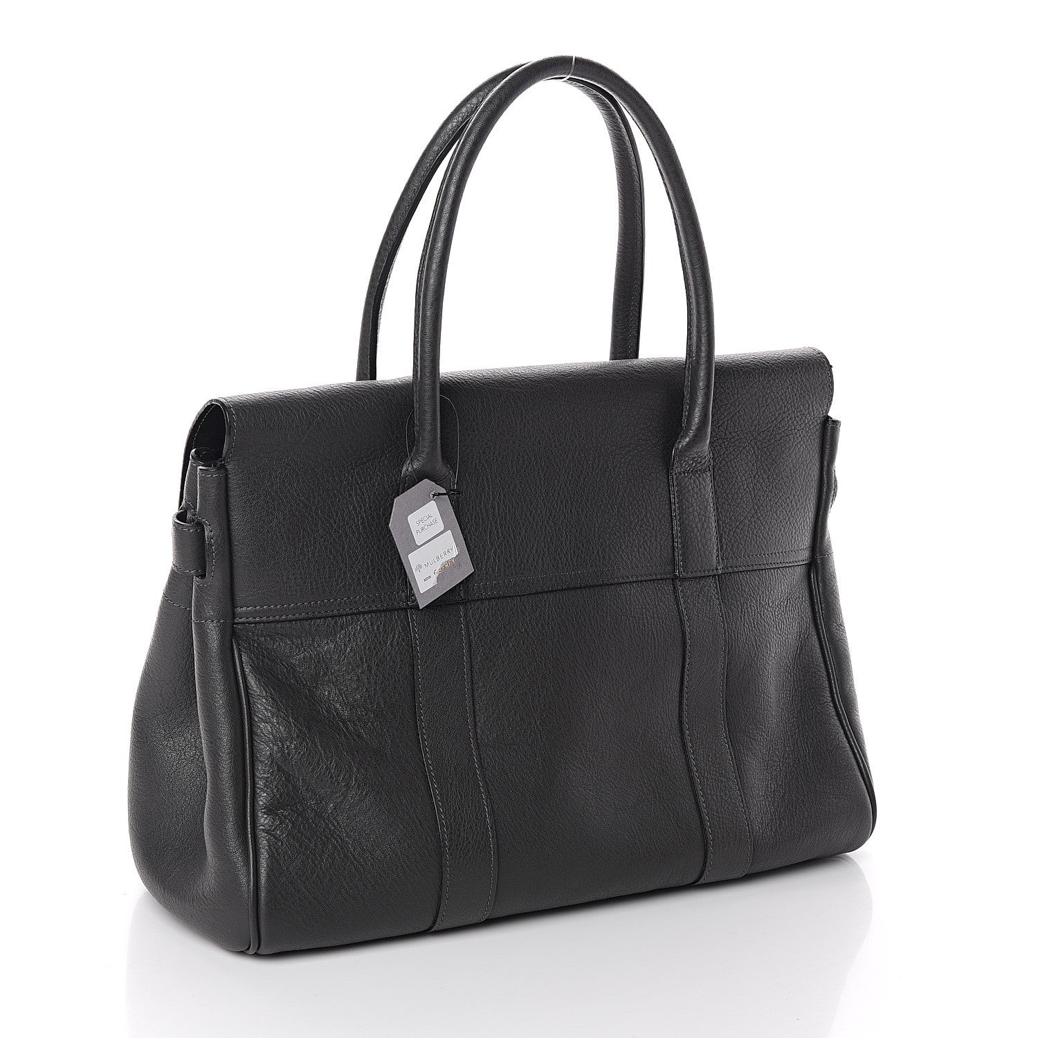 Mulberry Pebbled Calfskin Bayswater Graphite 2 of 7
