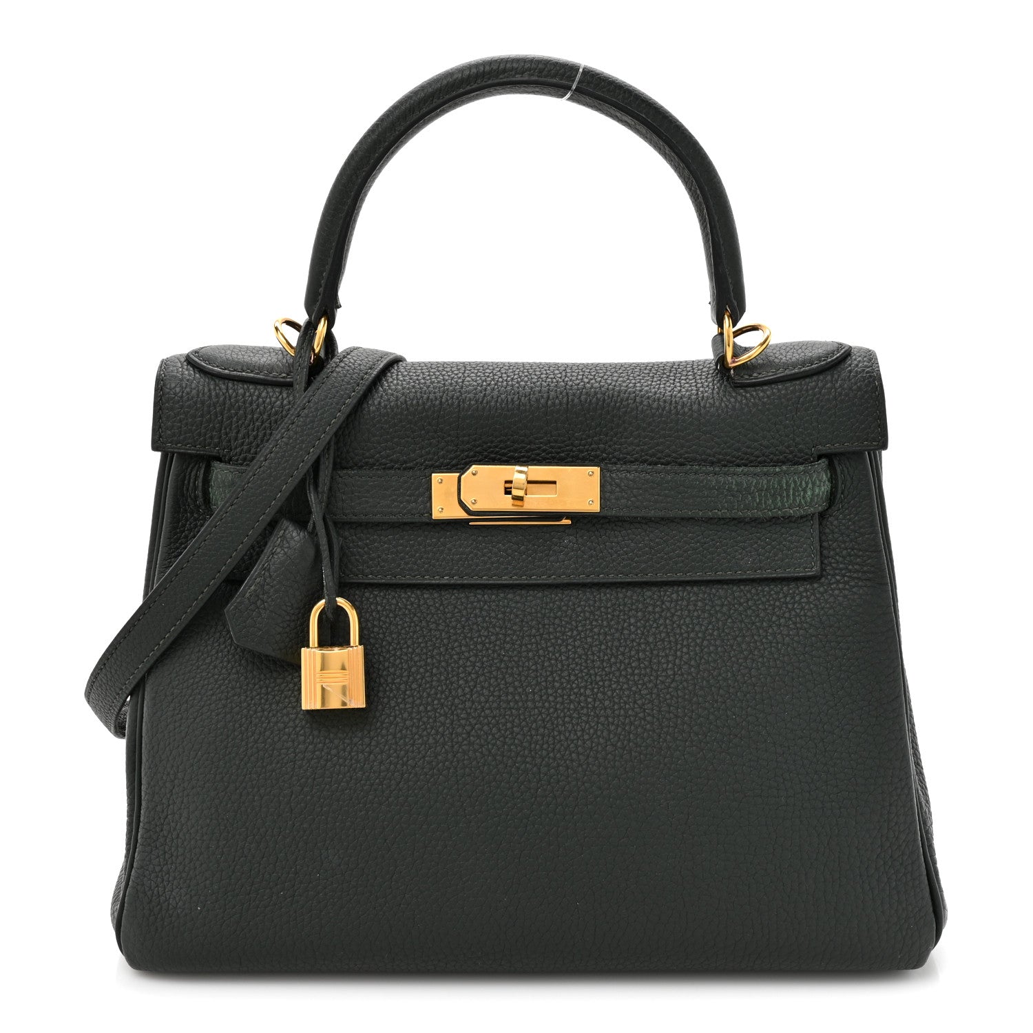 Hermes Togo Kelly Retourne 28 Vert Fonce 1 of 16