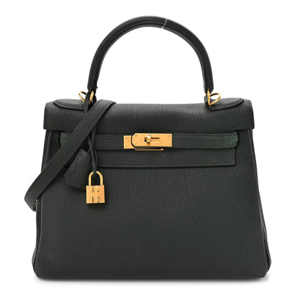 Hermes Togo Kelly Retourne 28 Vert Fonce 1 of 16