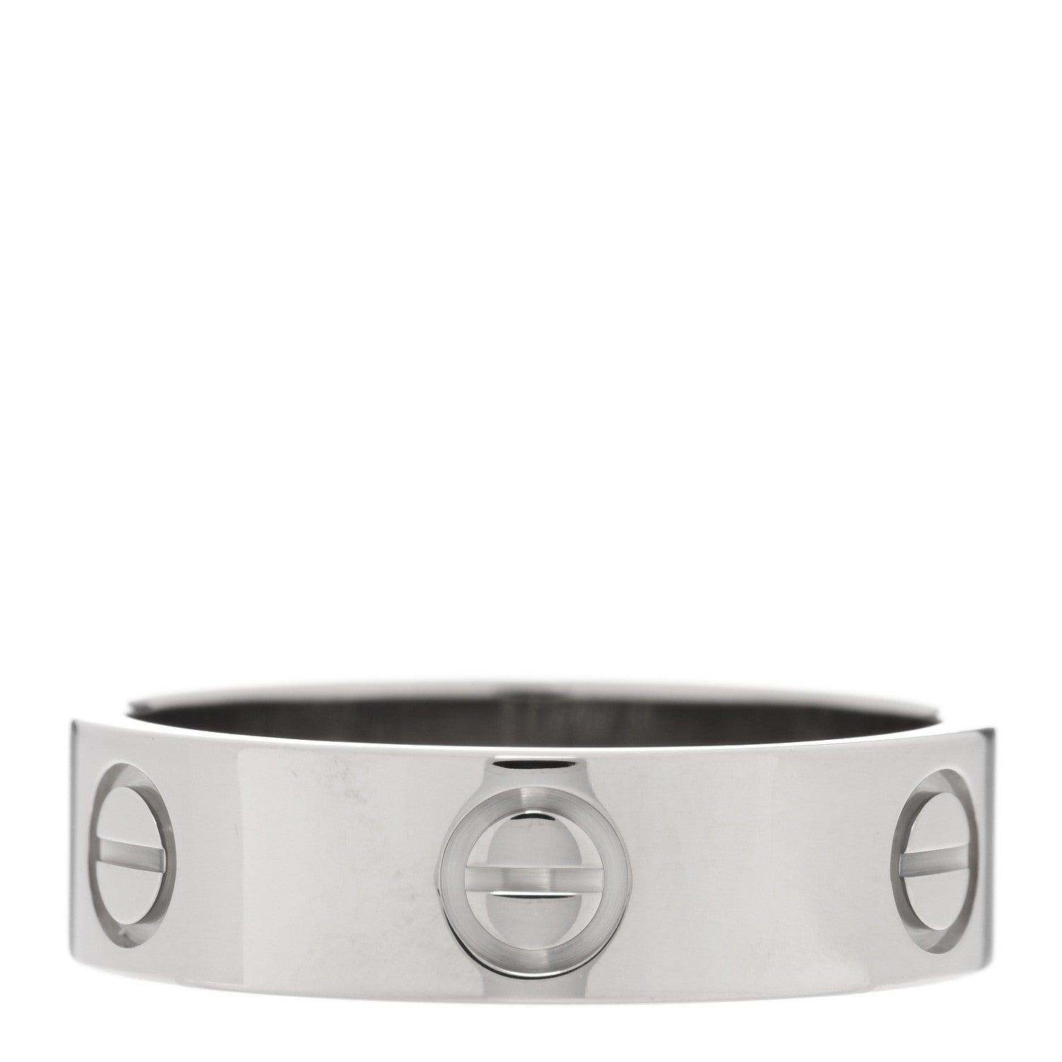 Cartier 18K White Gold 5.5mm LOVE Ring 56 7.5 1 of 4