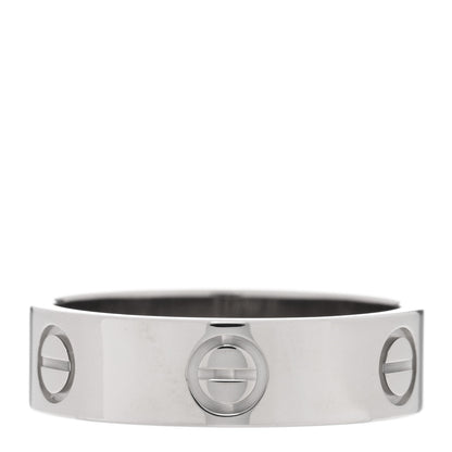 Cartier 18K White Gold 5.5mm LOVE Ring 56 7.5 1 of 4