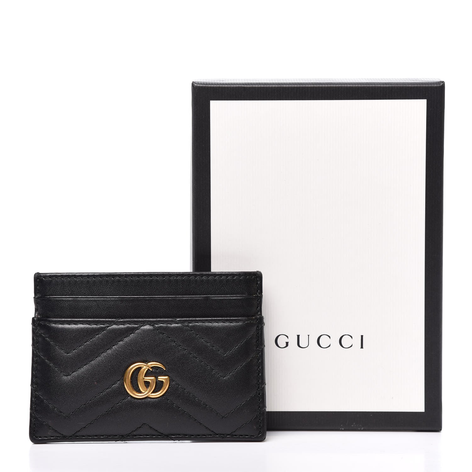 Gucci Calfskin Matelasse GG Marmont Card Holder Black 8 of 8