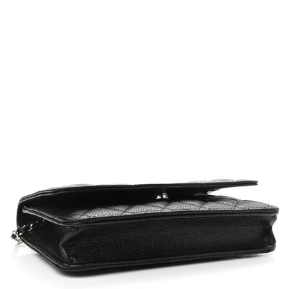 Chanel Caviar Quilted Wallet On Chain WOC Black 4 of 12