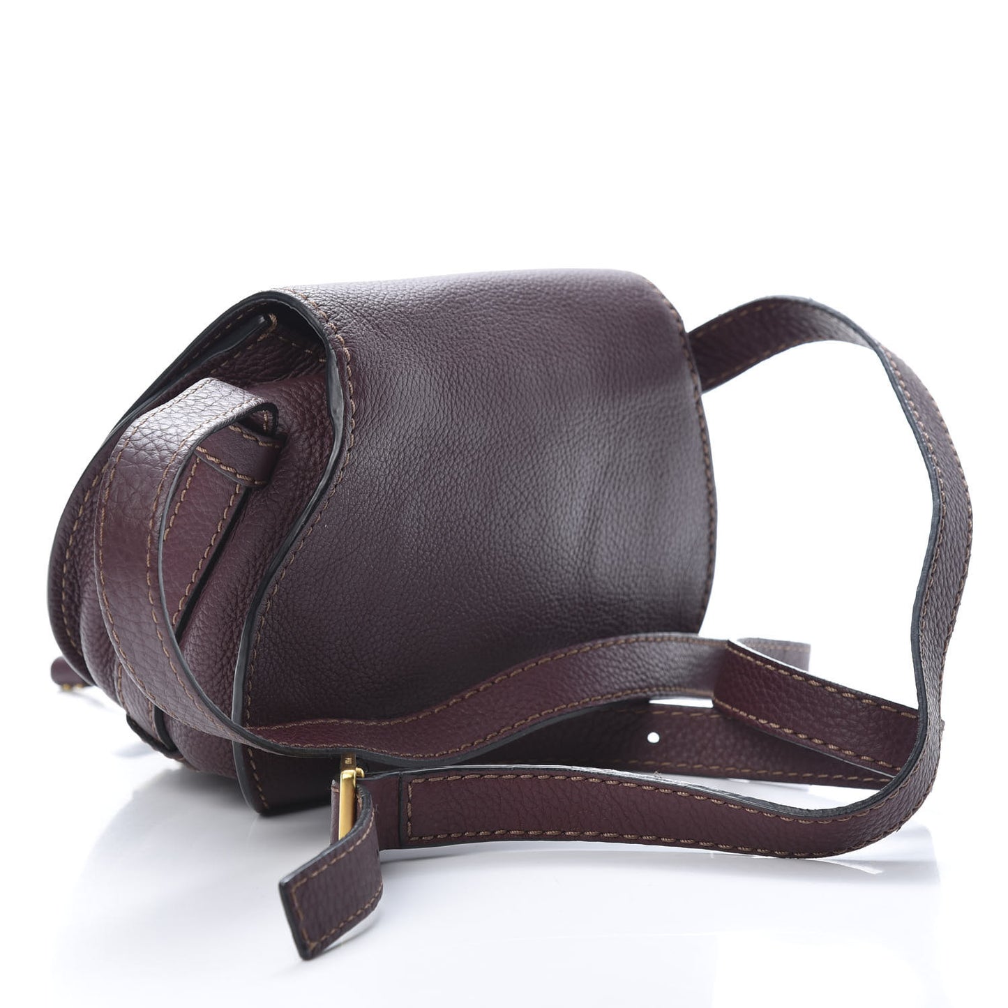 Calfskin Mini Marcie Round Crossbody Bag Dark Velvet