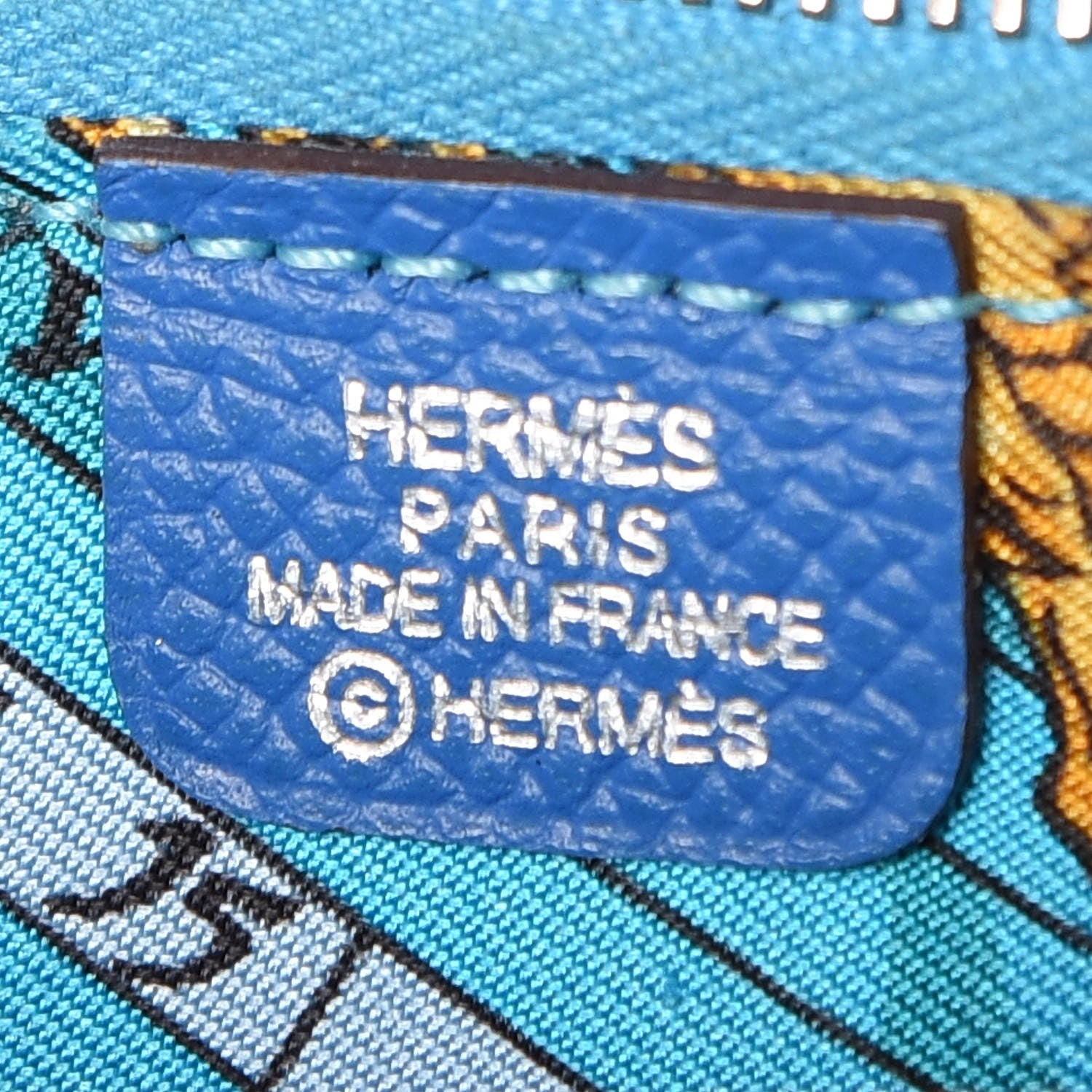 Hermes Epsom Silk'In Wallet Mykonos 6 of 9