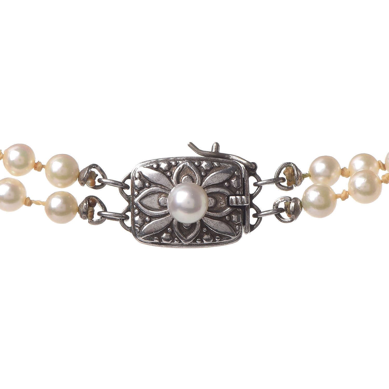 Mikimoto Sterling Silver Akoya Pearl 3.5-7.5mm Double Strand Graduated Necklace 4 of 6
