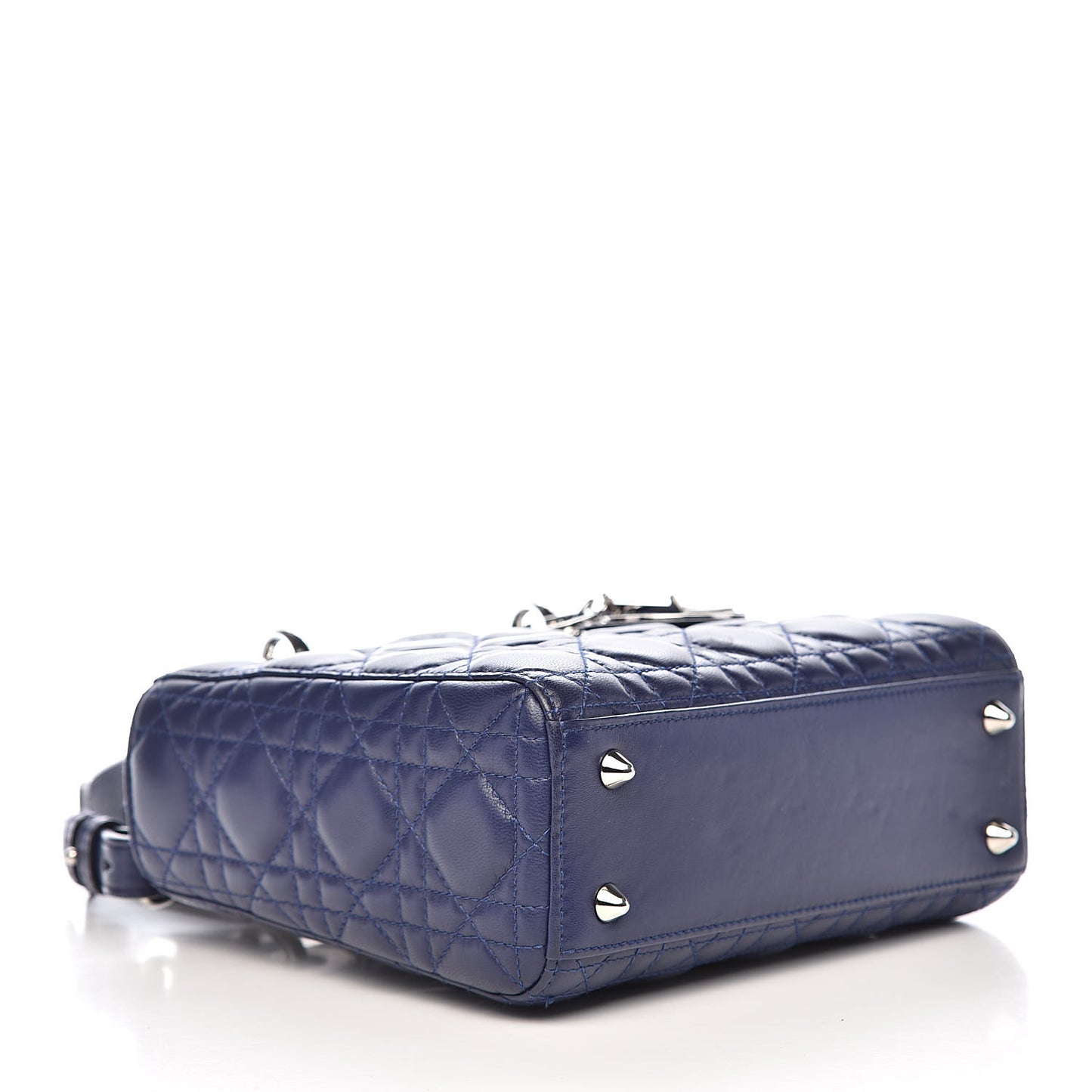 Lambskin Cannage Small Lucky Badges My Lady Dior Navy