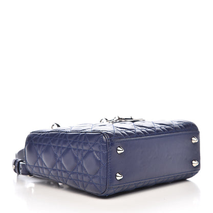 Christian Dior Lambskin Cannage Small Lucky Badges My Lady Dior Navy 4 of 16