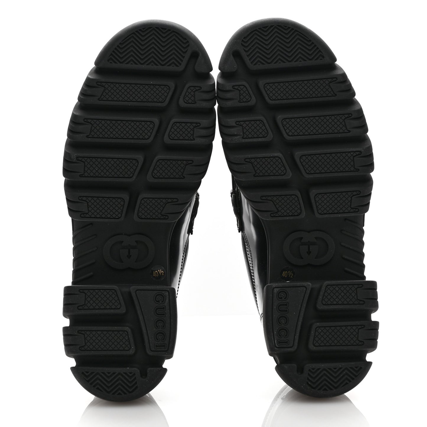 Magnum Calfskin Nappa Samoa Womens Horsebit Platform Chunky Lug Sole 40mm Loafers 40.5 Black