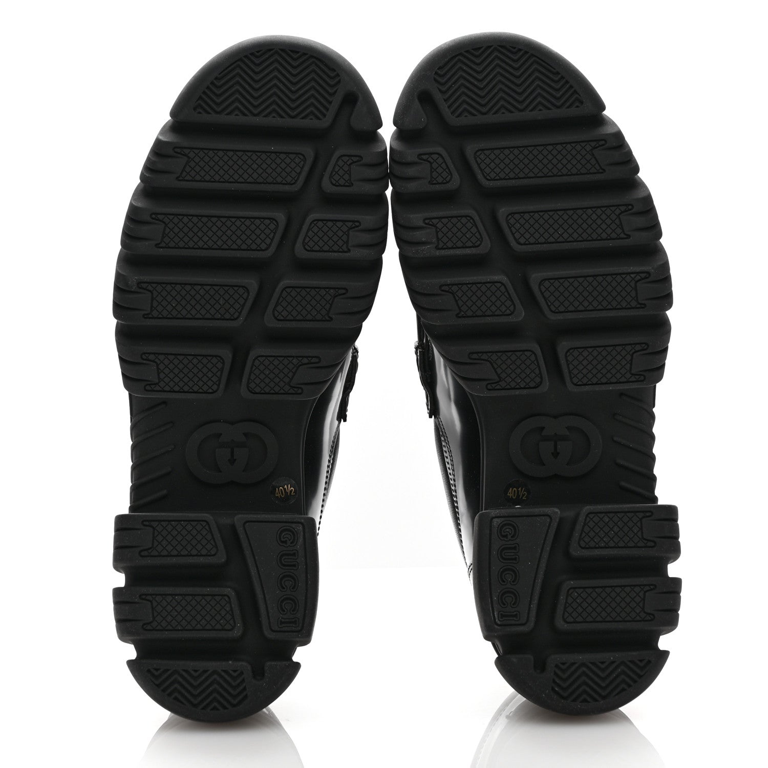 Gucci Magnum Calfskin Nappa Samoa Womens Horsebit Platform Chunky Lug Sole 40mm Loafers 40.5 Black 6 of 9