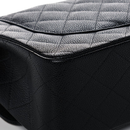 Chanel Caviar Quilted Jumbo Double Flap Black 11 of 14