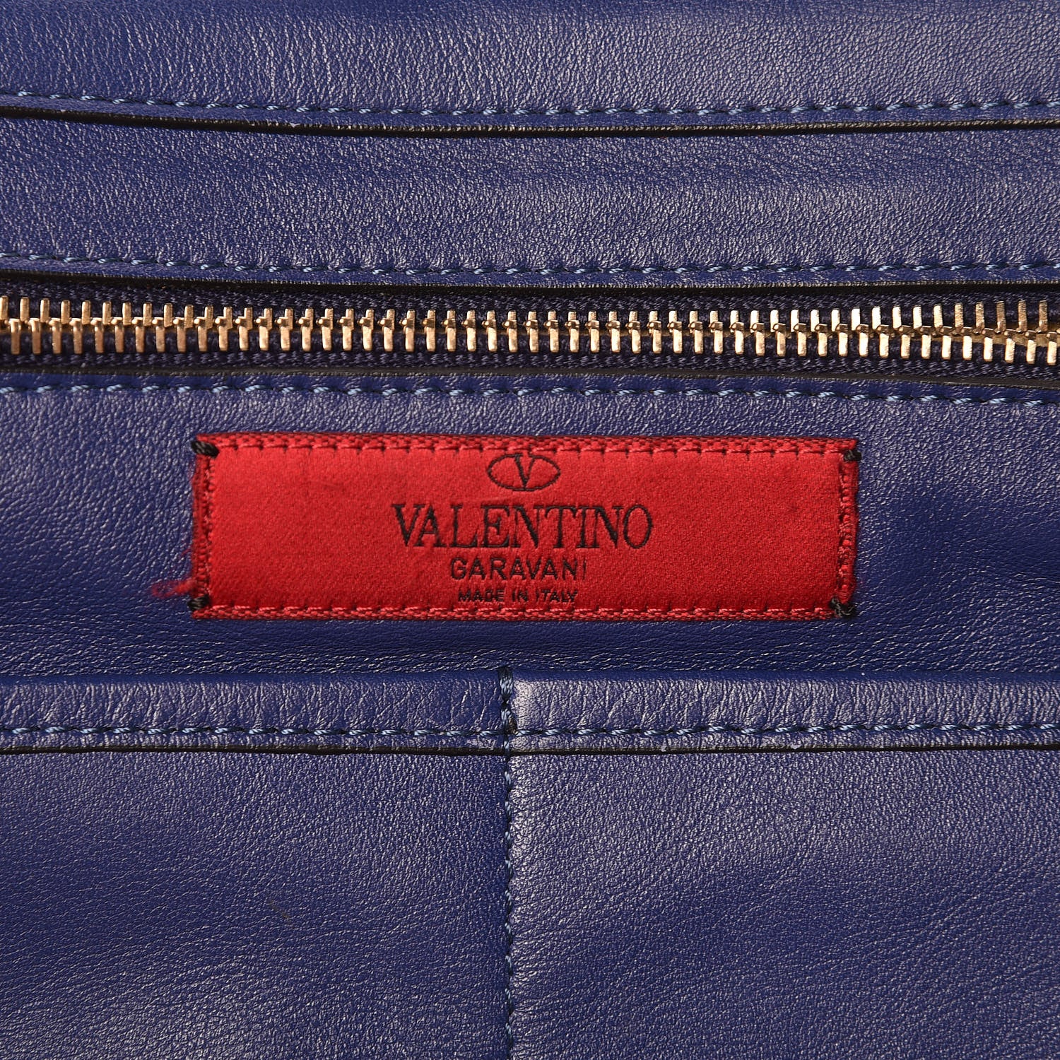 Valentino Garavani Vitello Medium Rockstud Tote Blue China 7 of 18
