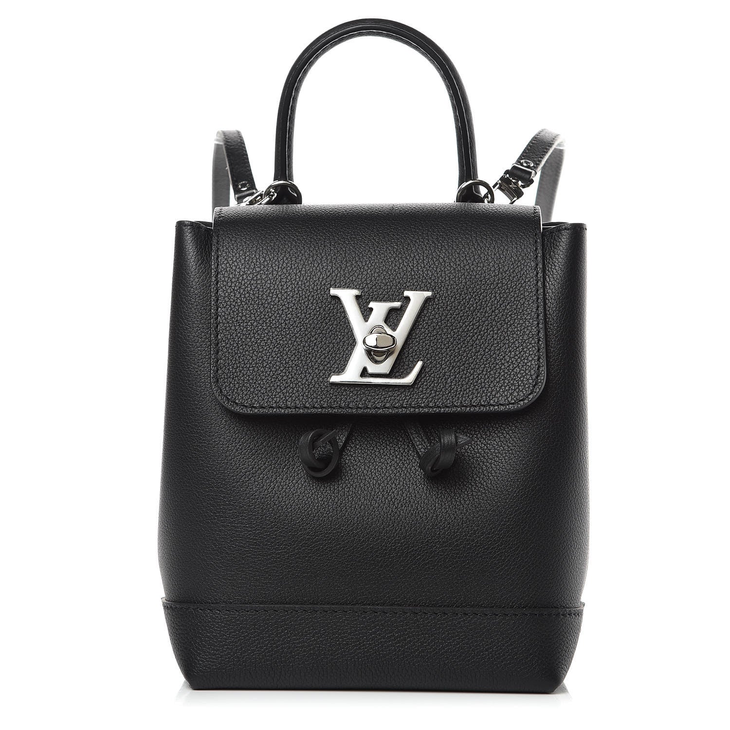 Louis Vuitton Calfskin Lockme Mini Backpack Black 1 of 9