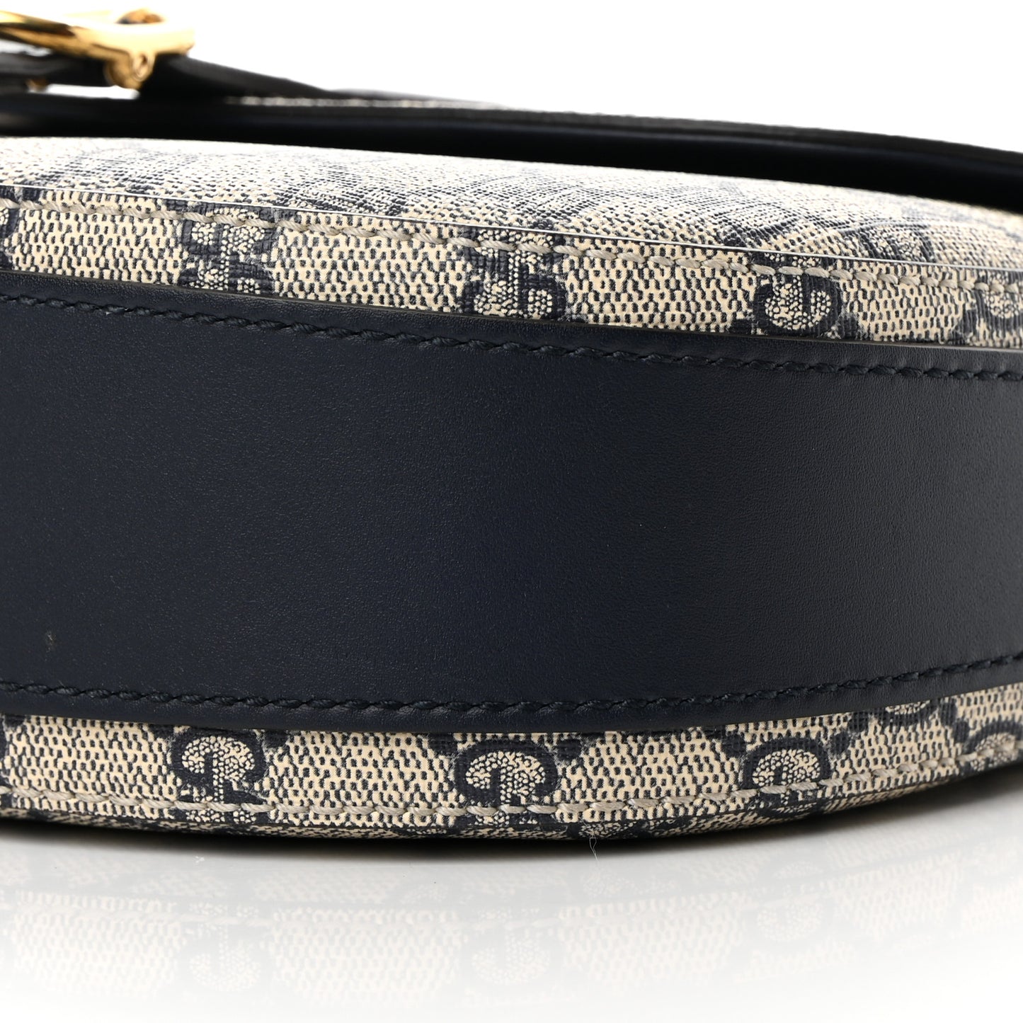 GG Supreme Monogram Small Messenger Shoulder Bag Beige Blue Navy