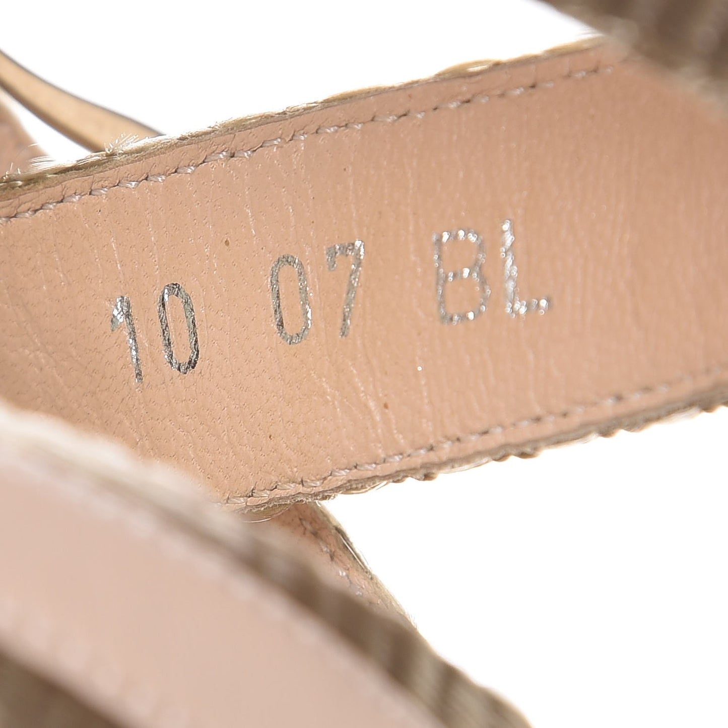 Calfskin Buckle Mule Sandals 40 Beige Gold